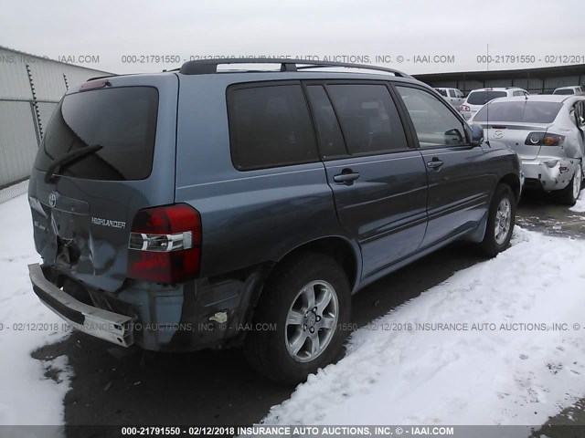 JTEEP21A950104834 - 2005 TOYOTA HIGHLANDER LIMITED BLUE photo 4