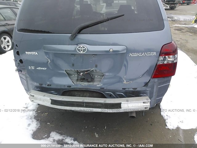 JTEEP21A950104834 - 2005 TOYOTA HIGHLANDER LIMITED BLUE photo 6