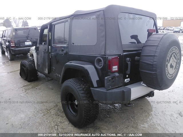 1J4BA5H17AL147376 - 2010 JEEP WRANGLER UNLIMITE SAHARA BLACK photo 3