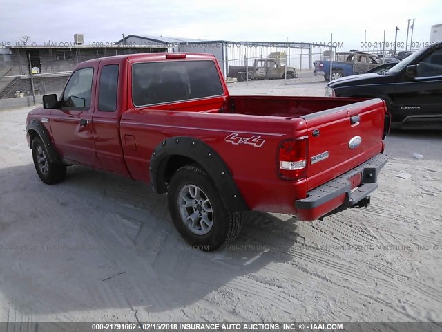 1FTZR45E58PA18439 - 2008 FORD RANGER SUPER CAB RED photo 3