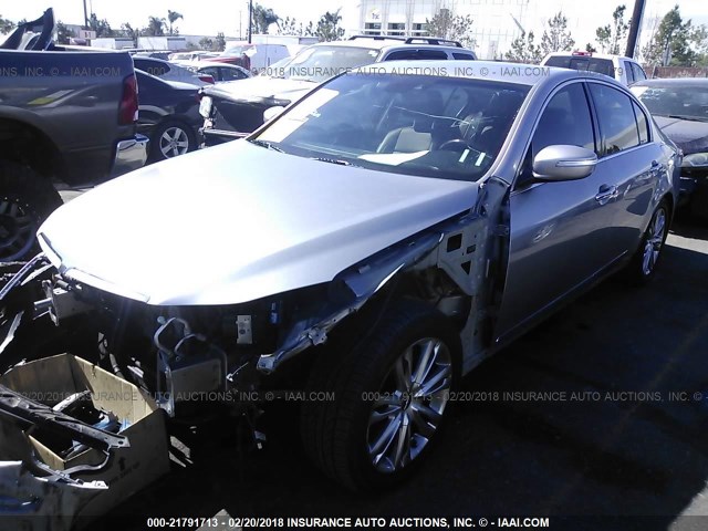 KMHGC4DF7CU172840 - 2012 HYUNDAI GENESIS 4.6L SILVER photo 2