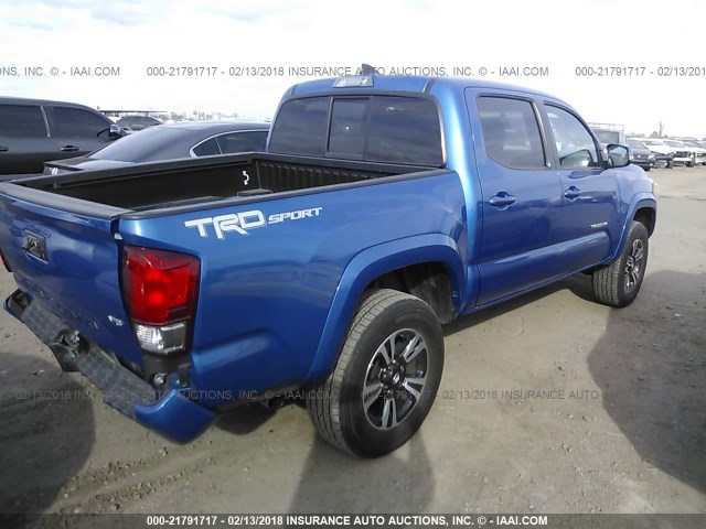 3TMAZ5CN4GM025554 - 2016 TOYOTA TACOMA DBL CAB/SR5/TRD SPORT/OR BLUE photo 4