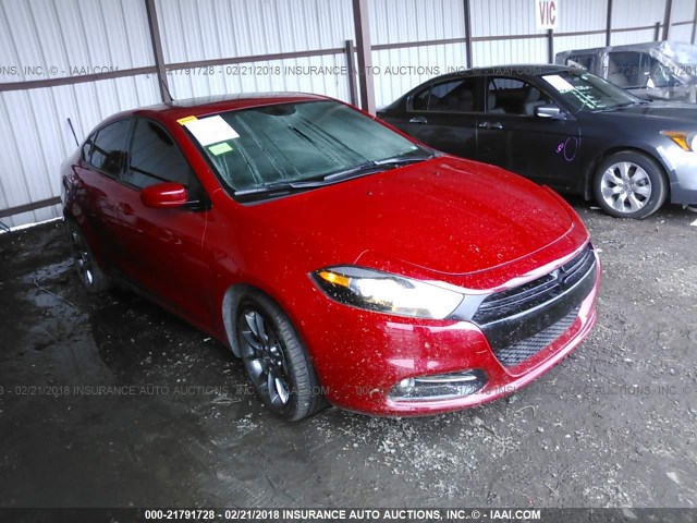 1C3CDFBB2ED677302 - 2014 DODGE DART SXT RED photo 1