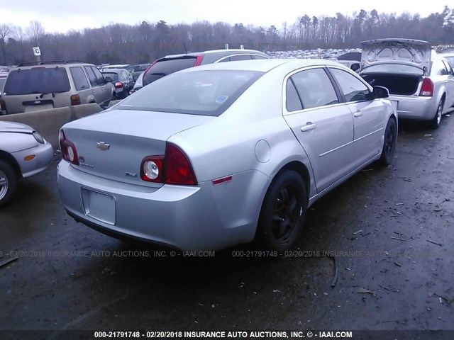 1G1ZC5E08AF131320 - 2010 CHEVROLET MALIBU 1LT SILVER photo 4