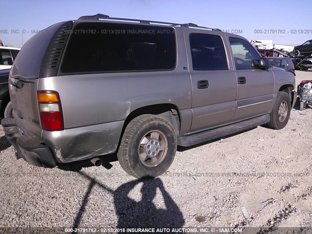 1GNEC16T52J135211 - 2002 CHEVROLET SUBURBAN C1500 SILVER photo 4