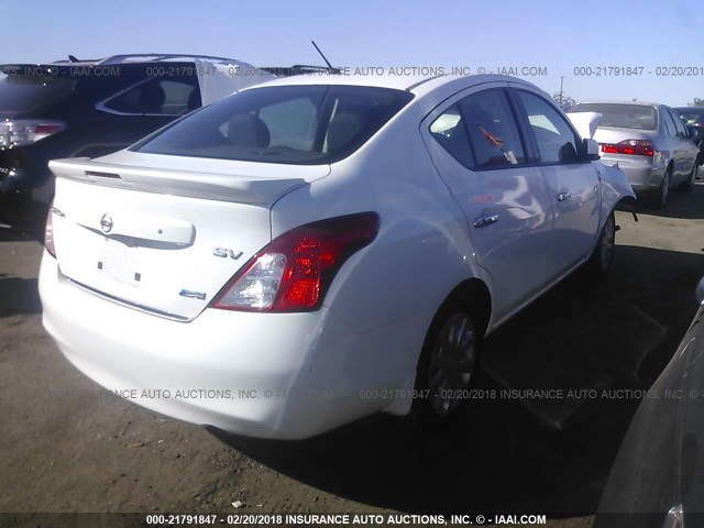 3N1CN7AP9EL863170 - 2014 NISSAN VERSA S/S PLUS/SV/SL WHITE photo 4