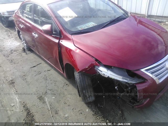 3N1AB7AP6DL730431 - 2013 NISSAN SENTRA S/SV/SR/SL RED photo 6