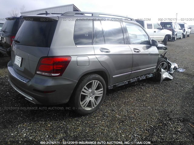 WDCGG5HB3EG310679 - 2014 MERCEDES-BENZ GLK 350 GRAY photo 4