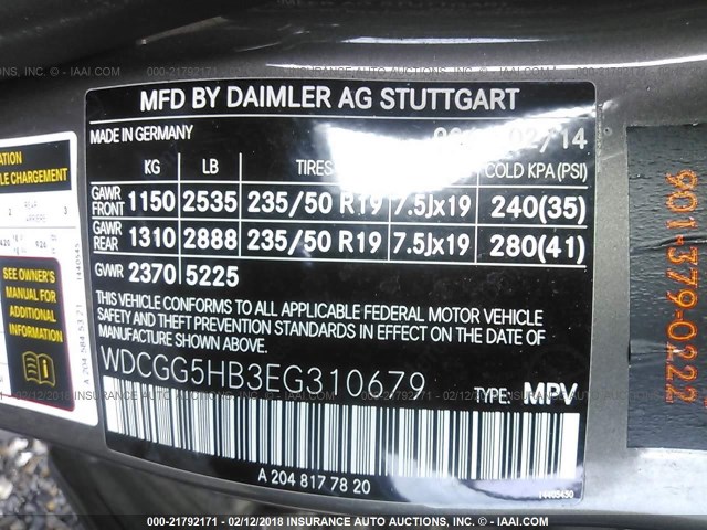 WDCGG5HB3EG310679 - 2014 MERCEDES-BENZ GLK 350 GRAY photo 9