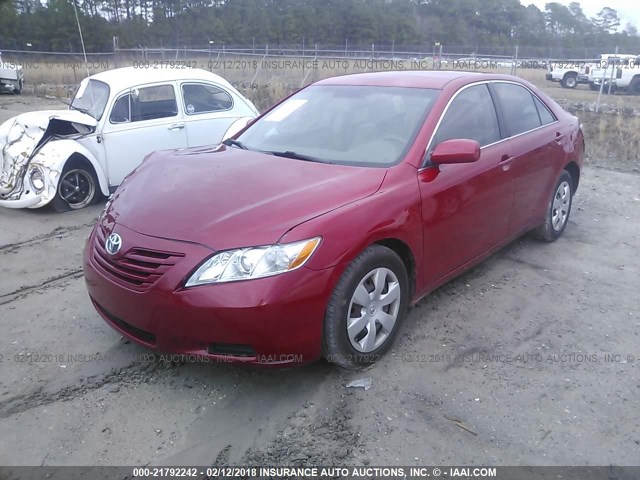 4T1BE46K07U146410 - 2007 TOYOTA CAMRY NEW GENERAT CE/LE/XLE/SE RED photo 2