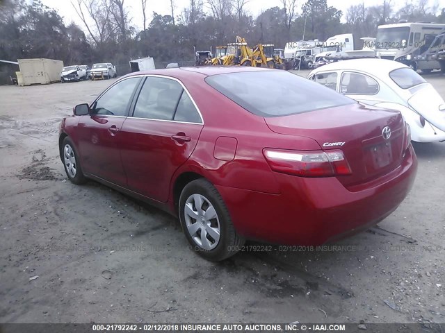 4T1BE46K07U146410 - 2007 TOYOTA CAMRY NEW GENERAT CE/LE/XLE/SE RED photo 3