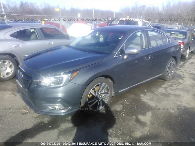 4S3BNAR66J3015769 - 2018 SUBARU LEGACY SPORT GRAY photo 2