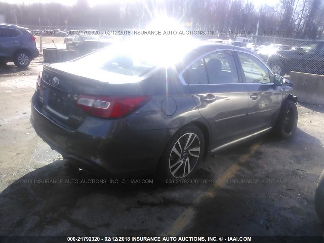 4S3BNAR66J3015769 - 2018 SUBARU LEGACY SPORT GRAY photo 4