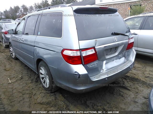 5FNRL38886B080488 - 2006 HONDA ODYSSEY TOURING Light Blue photo 3