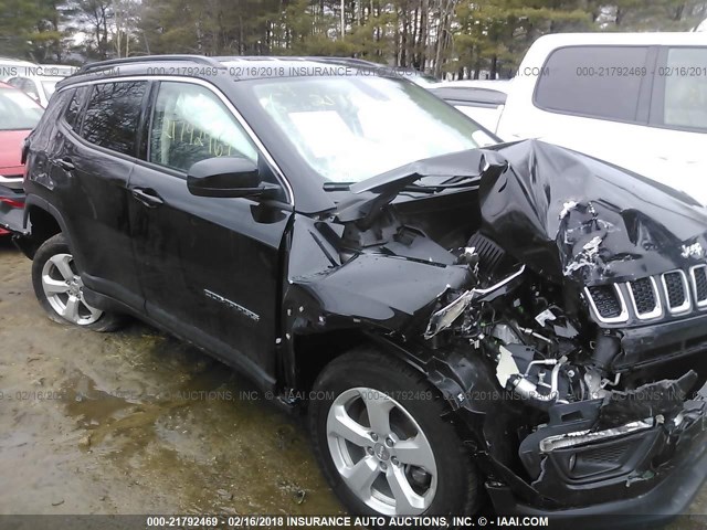 3C4NJDBB1JT142564 - 2018 JEEP COMPASS LATITUDE 黑色 照片 1