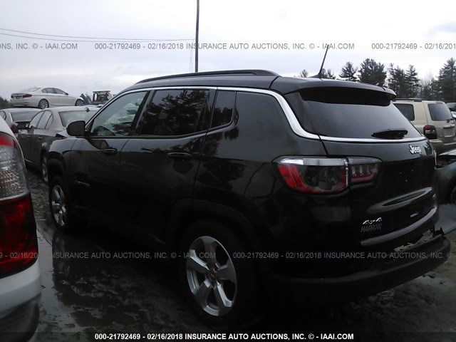 3C4NJDBB1JT142564 - 2018 JEEP COMPASS LATITUDE 黑色 照片 3