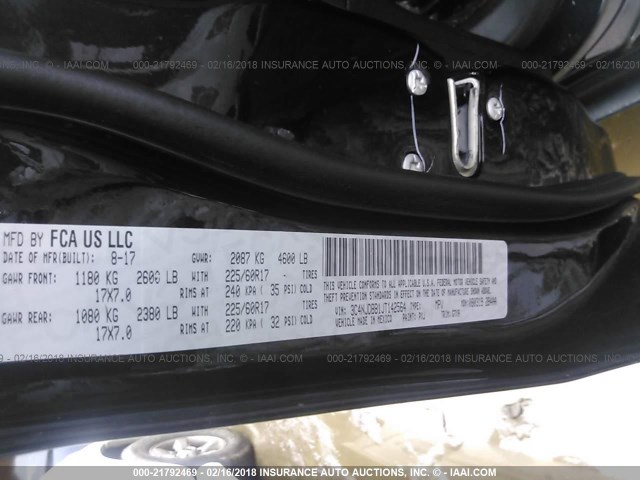 3C4NJDBB1JT142564 - 2018 JEEP COMPASS LATITUDE 黑色 照片 9