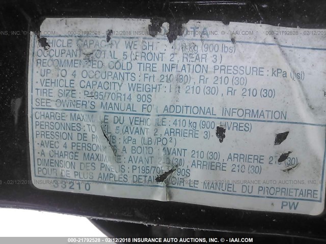 JT2BG22K9V0043332 - 1997 TOYOTA CAMRY LE/XLE Tünd qırmızı foto 9