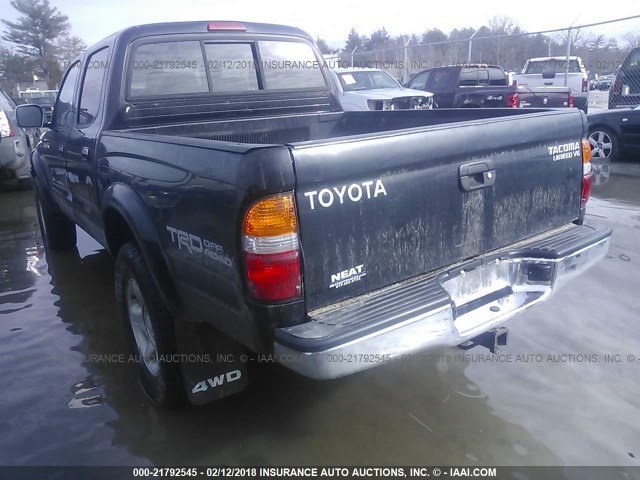 5TEHN72NX3Z277992 - 2003 TOYOTA TACOMA DOUBLE CAB BLACK photo 3