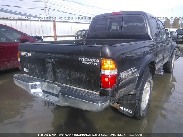 5TEHN72NX3Z277992 - 2003 TOYOTA TACOMA DOUBLE CAB BLACK photo 4