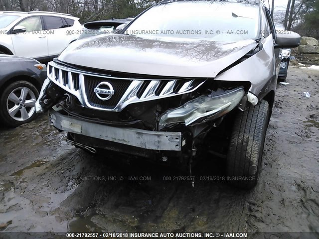 JN8AZ1MWXAW118591 - 2010 NISSAN MURANO S/SL/LE TAN photo 6