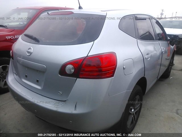 JN8AS58T09W329273 - 2009 NISSAN ROGUE S/SL SILVER photo 4