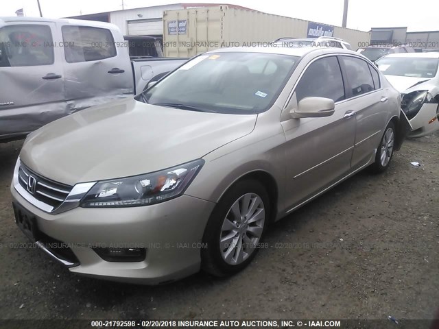 1HGCR2F70EA249873 - 2014 HONDA ACCORD EX GOLD photo 2