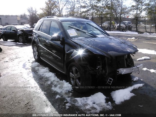 4JGBB8GB5BA627634 - 2011 MERCEDES-BENZ ML 350 4MATIC BLACK photo 1