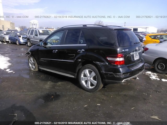 4JGBB8GB5BA627634 - 2011 MERCEDES-BENZ ML 350 4MATIC BLACK photo 3