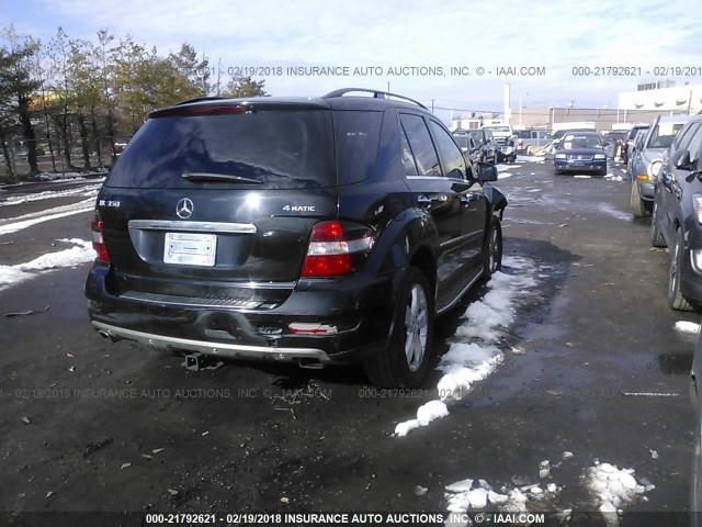 4JGBB8GB5BA627634 - 2011 MERCEDES-BENZ ML 350 4MATIC BLACK photo 4