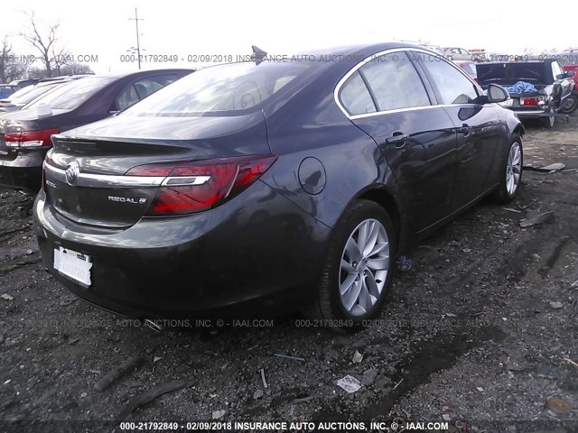 2G4GK5EX5E9206838 - 2014 BUICK REGAL GRAY photo 4