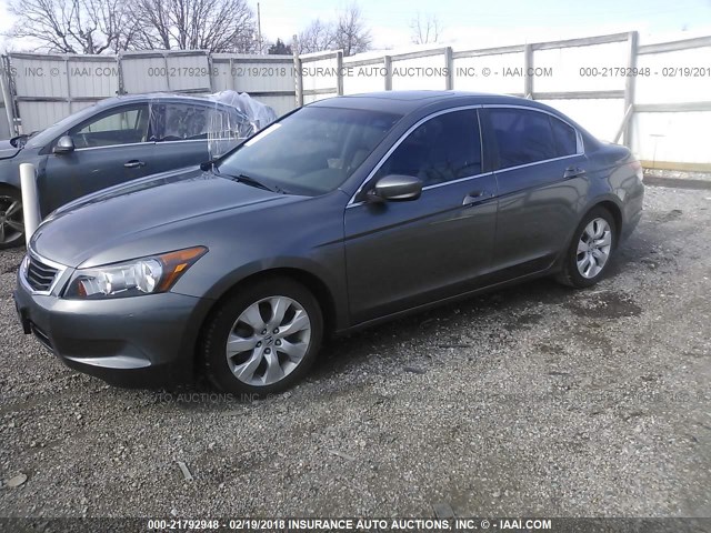 1HGCP2F8XAA132519 - 2010 HONDA ACCORD EXL GRAY photo 2