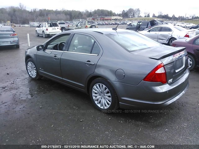 3FADP0L30AR137689 - 2010 FORD FUSION HYBRID GRAY photo 3