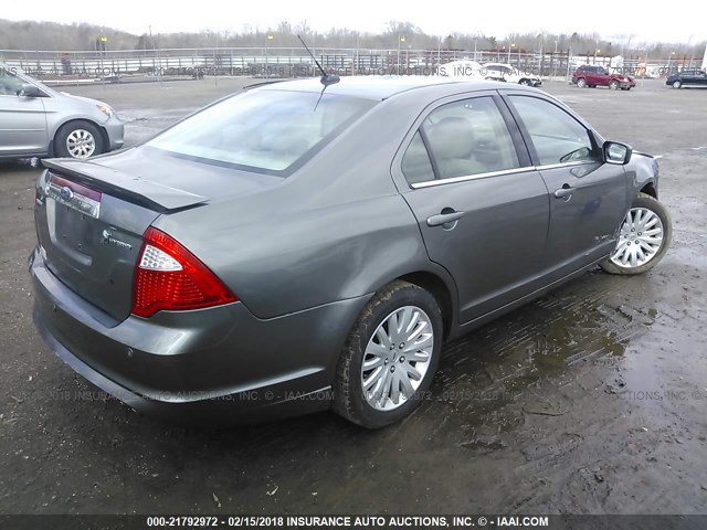 3FADP0L30AR137689 - 2010 FORD FUSION HYBRID GRAY photo 4