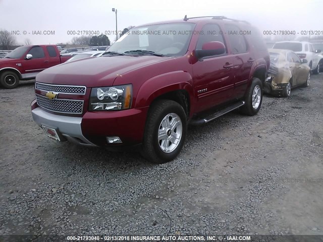 1GNSKBE0XER157701 - 2014 CHEVROLET TAHOE K1500 LT RED photo 2