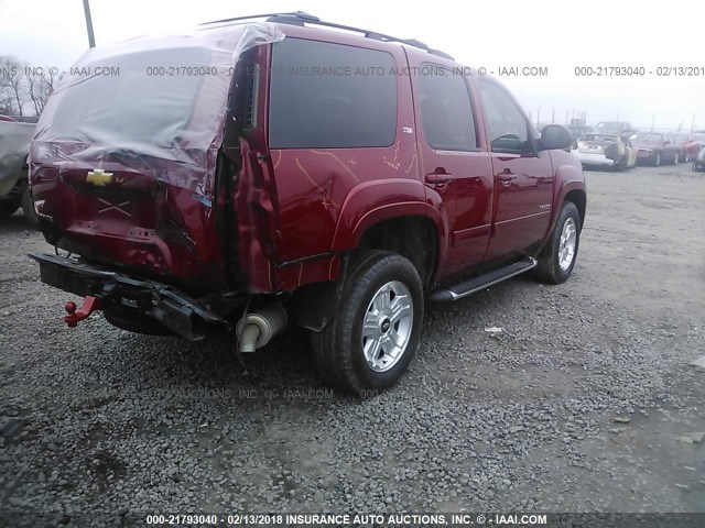 1GNSKBE0XER157701 - 2014 CHEVROLET TAHOE K1500 LT RED photo 4