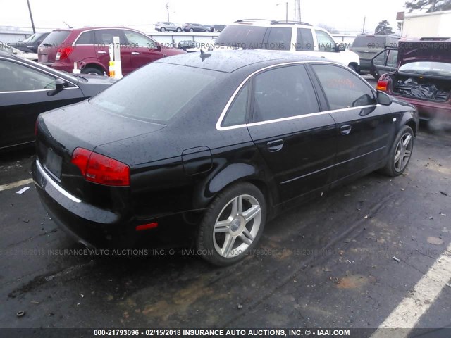 WAUDF78E87A145278 - 2007 AUDI A4 2.0T QUATTRO BLACK photo 4