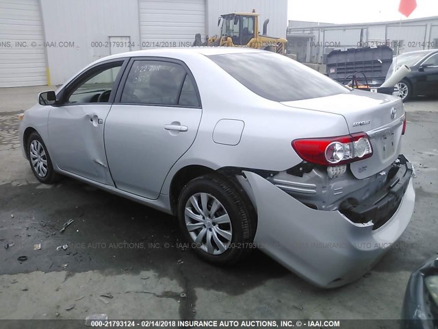 2T1BU4EE6CC914630 - 2012 TOYOTA COROLLA S/LE SILVER photo 3