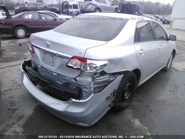 2T1BU4EE6CC914630 - 2012 TOYOTA COROLLA S/LE SILVER photo 4