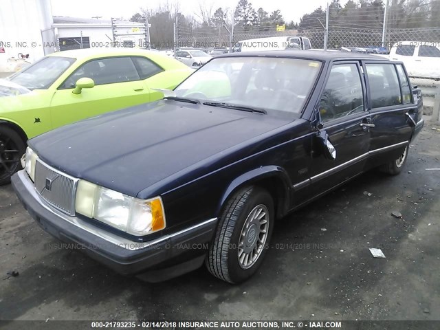 YV1KS9501R0047738 - 1994 VOLVO 960 Dark Blue photo 2