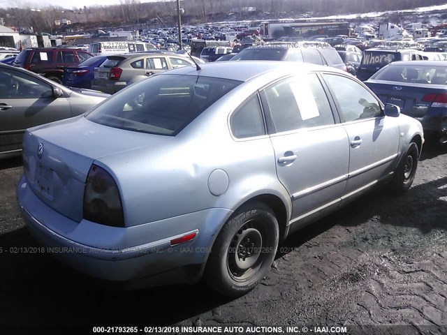 WVWMD63B93P092114 - 2003 VOLKSWAGEN PASSAT GL BLUE photo 4