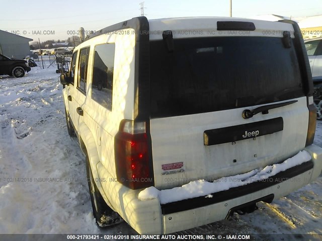 1J8HG48NX6C212474 - 2006 JEEP COMMANDER WHITE photo 3