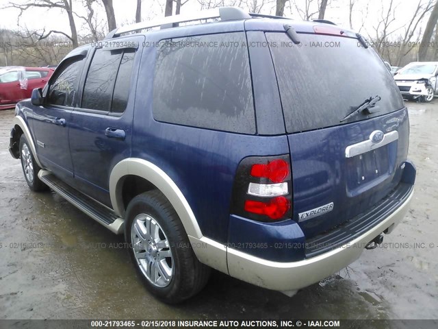 1FMEU64E07UA99615 - 2007 FORD EXPLORER EDDIE BAUER BLUE photo 3