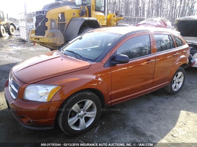 1B3CB3HAXBD156498 - 2011 DODGE CALIBER MAINSTREET ORANGE photo 2