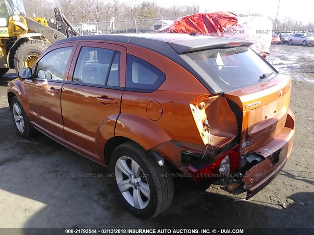 1B3CB3HAXBD156498 - 2011 DODGE CALIBER MAINSTREET ORANGE photo 3