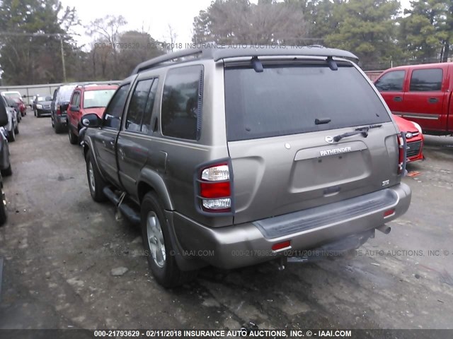 JN8DR09Y22W720761 - 2002 NISSAN PATHFINDER LE/SE GRAY photo 3