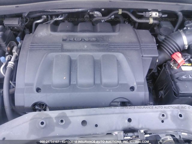 5FNRL3H74AB087454 - 2010 HONDA ODYSSEY EXL შავი ფოტო 10