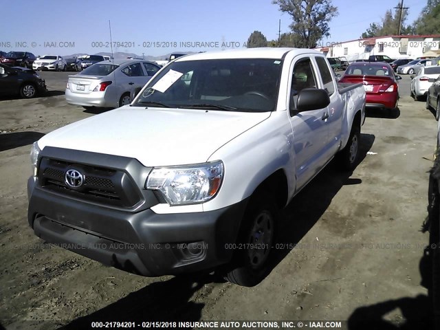 5TFTX4CN1FX056942 - 2015 TOYOTA TACOMA ACCESS CAB Weiß Foto 2