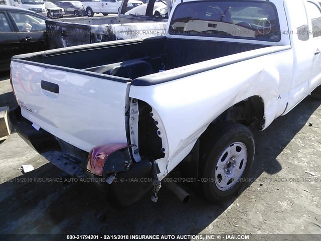 5TFTX4CN1FX056942 - 2015 TOYOTA TACOMA ACCESS CAB WHITE photo 6