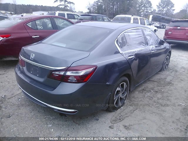 1HGCR2F3XGA052404 - 2016 HONDA ACCORD LX GRAY photo 4